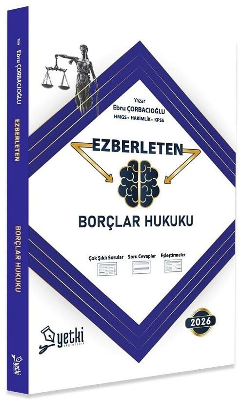 Yetki 2026 HMGS Hakimlik KPSS A Grubu Borçlar Hukuku Ezberleten Sorular - Ebru Çorbacıoğlu Yetki Yayıncılık