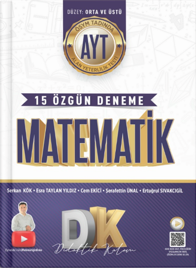 Didaktik Kalem YKT AYT Matematik Özgün 15 Deneme Didaktik Kalem Yayınları