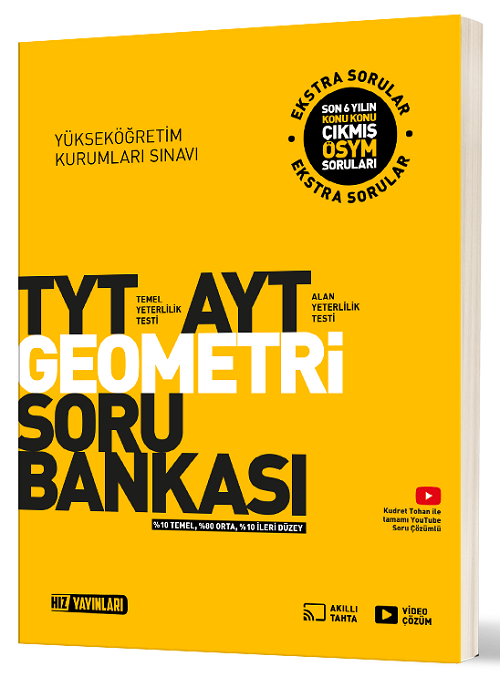 Hız Yayınları YKS TYT AYT Geometri Soru Bankası Hız Yayınları