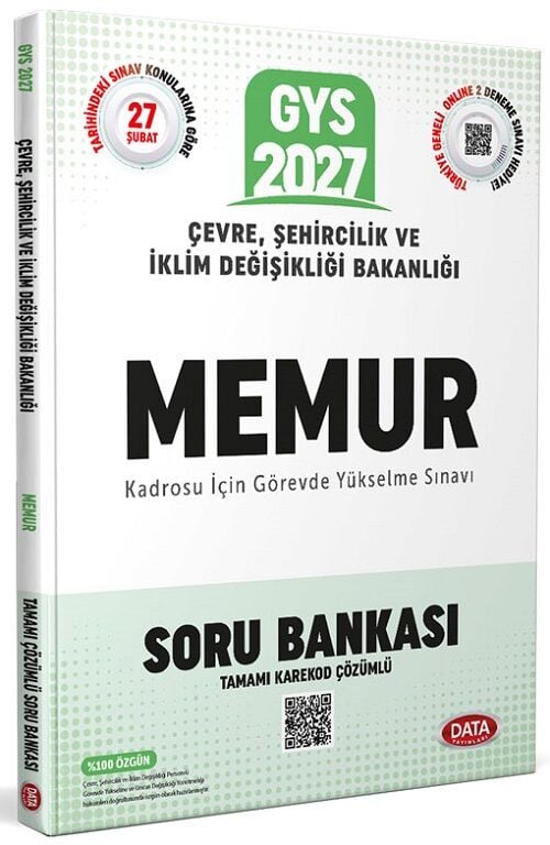 Data 2027 GYS Çevre Şehircilik İklim Değişikliği Bakanlığı Memur Soru Bankası Çözümlü Görevde Yükselme Data Yayınları
