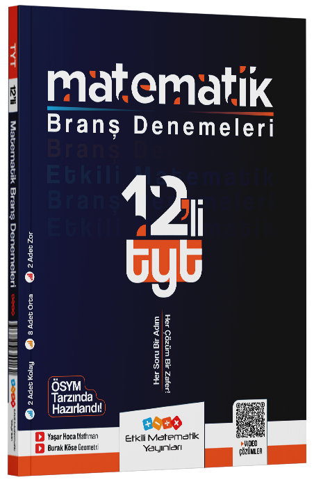 Etkili Matematik YKS TYT Matematik 12 Deneme Çözümlü Etkili Matematik Yayınları