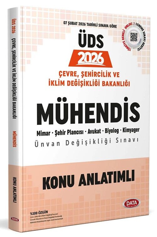 SÜPER FİYAT - Data 2026 GYS ÜDS Çevre Şehircilik İklim Değişikliği Bakanlığı Mühendis Konu Anlatımlı Görevde Yükselme Ünvan Değişikliği Data Yayınları