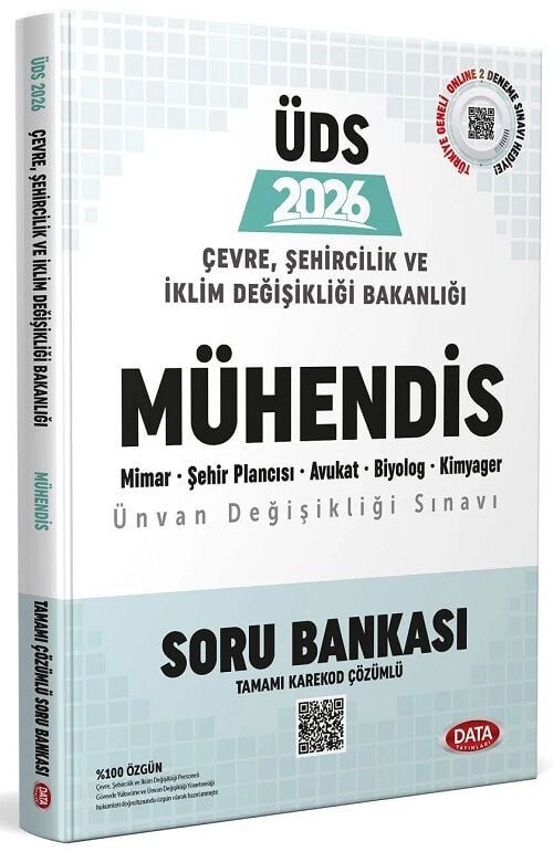 Data 2026 GYS ÜDS Çevre, Şehircilik ve İklim Değişikliği Bakanlığı Mühendis Soru Bankası Çözümlü Görevde Yükselme Ünvan Değişikliği Data Yayınları