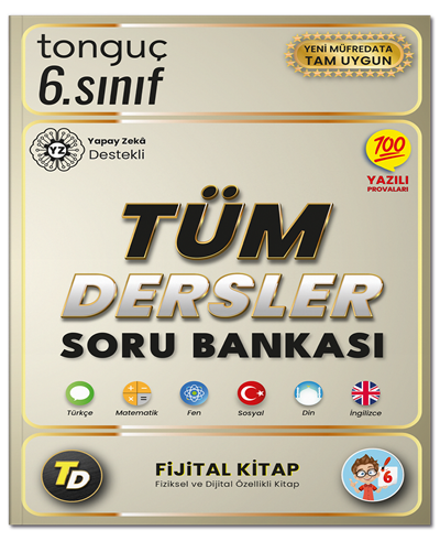 Tonguç 6. Sınıf Tüm Dersler Fijital Kitap Soru Bankası Tonguç Akademi
