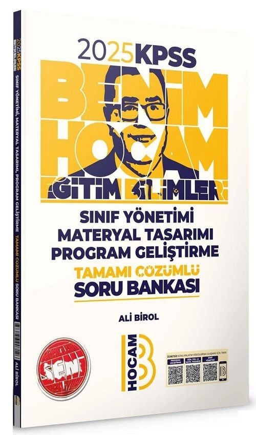 Benim Hocam 2025 KPSS Eğitim Bilimleri Sınıf Yönetimi, Materyal Tasarımı, Program Geliştirme Soru Bankası Çözümlü - Ali Birol Benim Hocam Yayınları