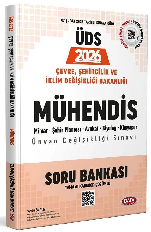 SÜPER FİYAT - Data 2026 GYS ÜDS Çevre Şehircilik İklim Değişikliği Bakanlığı Mühendis Soru Bankası Çözümlü Görevde Yükselme Ünvan Değişikliği Data Yayınları