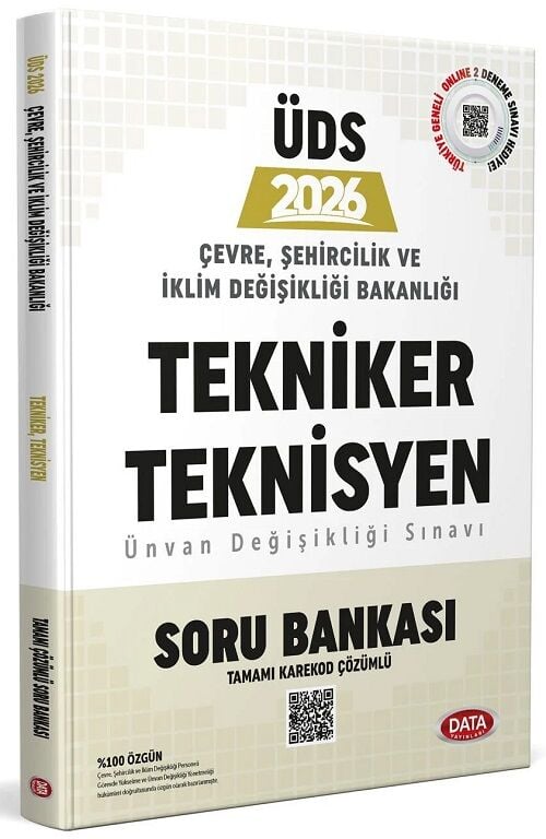 Data 2026 GYS ÜDS Çevre, Şehircilik ve İklim Değişikliği Bakanlığı Tekniker ve Teknisyen Soru Bankası Çözümlü Görevde Yükselme Ünvan Değişikliği Data Yayınları
