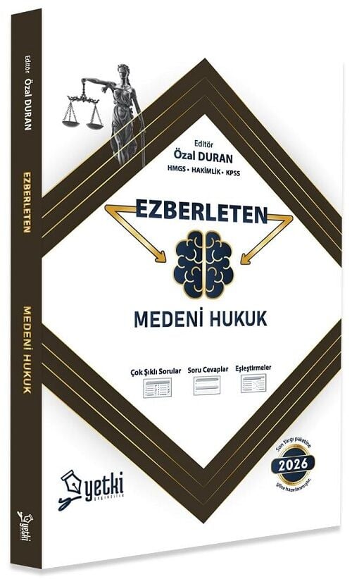 Yetki 2026 HMGS Hakimlik KPSS A Grubu Medeni Hukuk Ezberleten Sorular - Özal Duran Yetki Yayıncılık