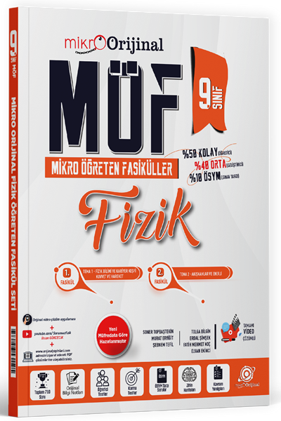 Orijinal 9. Sınıf Fizik MÖF Mikro Öğreten Fasiküller Orijinal Yayınları