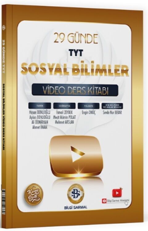 Bilgi Sarmal YKS TYT 29 Günde Sosyal Bilimler Video Ders Kitabı Bilgi Sarmal Yayınları