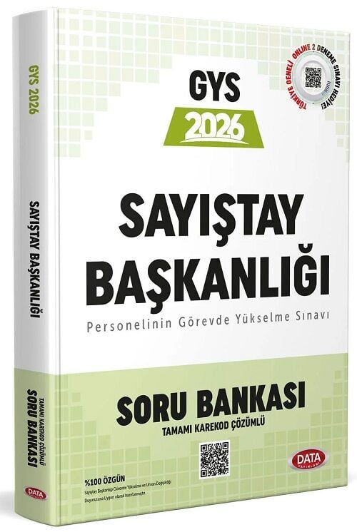 Data 2026 GYS Sayıştay Başkanlığı Soru Bankası Çözümlü Görevde Yükselme Data Yayınları