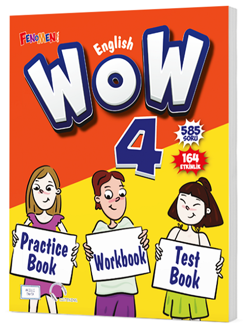 Fenomen Okul English 4 WOW Practice Book + Workbook + Test Book Fenomen Okul Yayınları