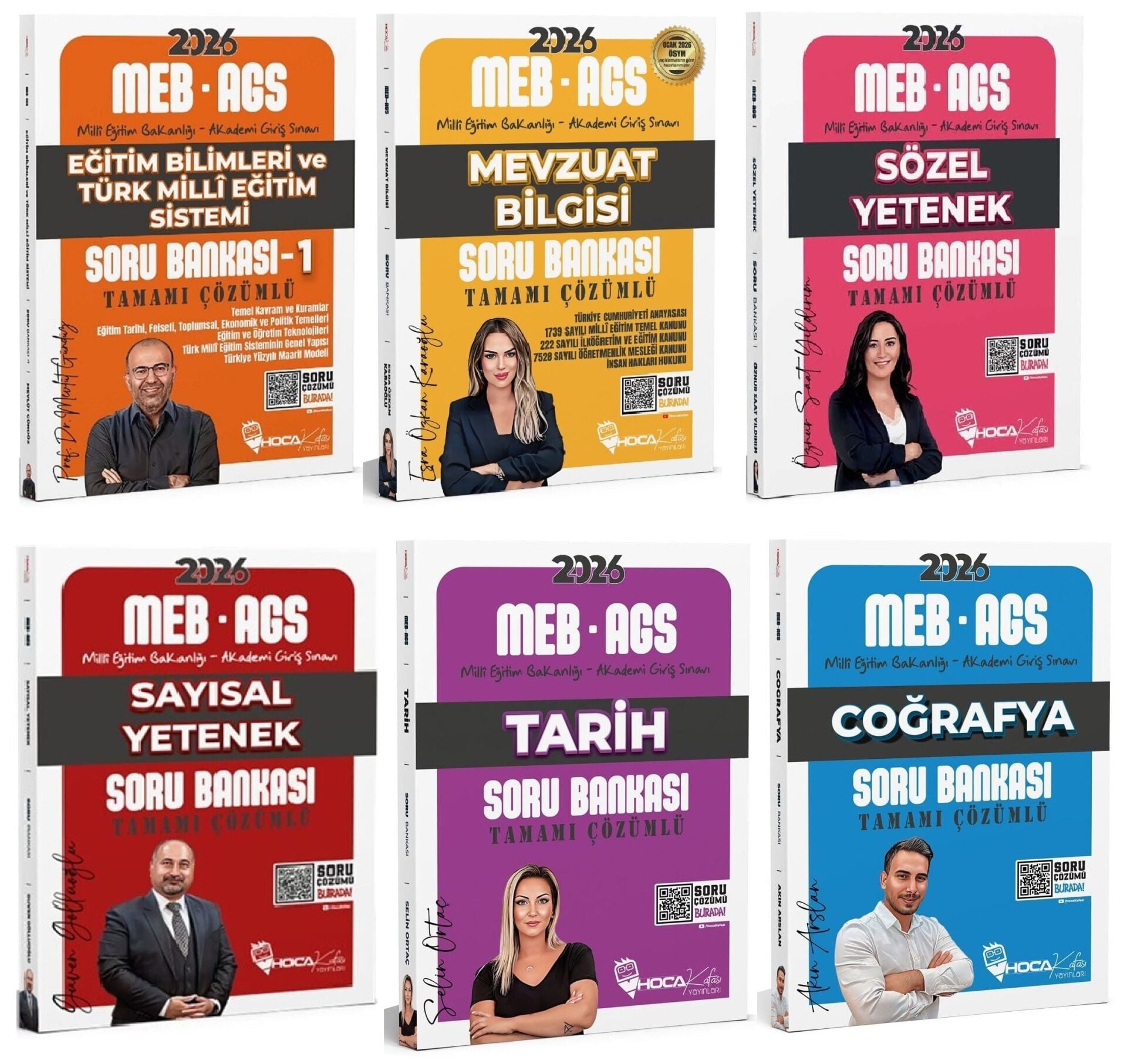 YENİ AGS - Hoca Kafası 2026 MEB-AGS Tüm Dersler Soru Bankası 6 lı Set Hoca Kafası Yayınları