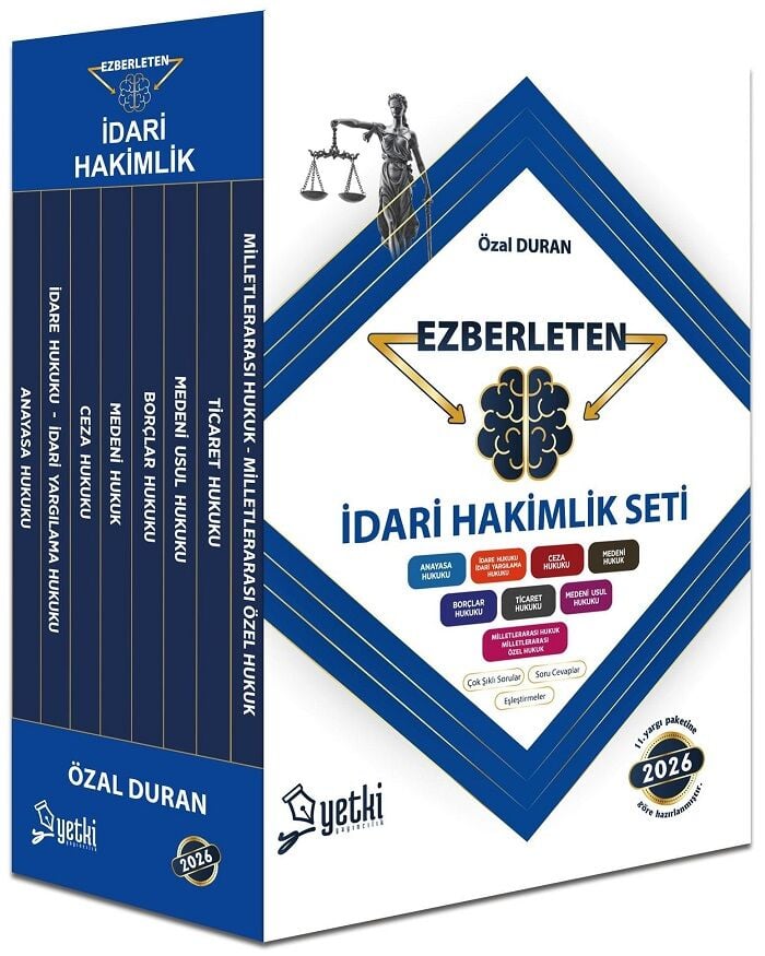 Yetki 2026 İdari Hakimlik Ezberleten Sorular Seti - Özal Duran Yetki Yayıncılık