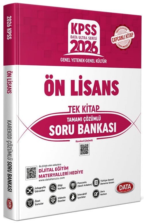 Data 2026 KPSS Ön Lisans Soru Bankası Çözümlü Tek Kitap Data Yayınları