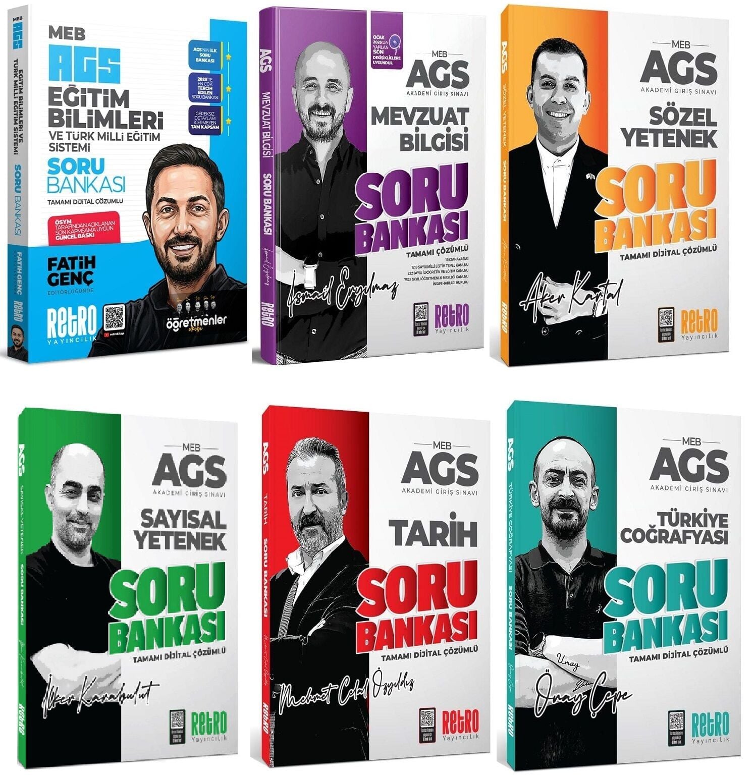 YENİ AGS - Retro 2026 MEB-AGS Tüm Dersler Soru Bankası 6 lı Set Retro Yayıncılık