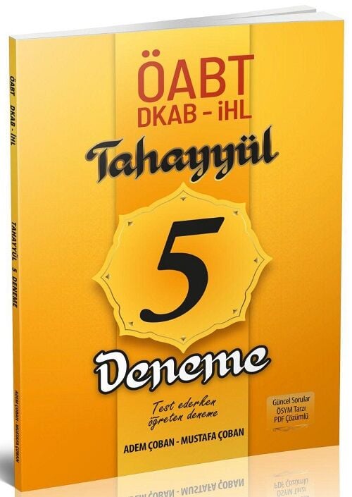 Tahayyül ÖABT Din Kültürü ve Ahlak Bilgisi 5 Deneme Çözümlü - Mustafa Çoban, Adem Çoban Tahayyül Yayınları