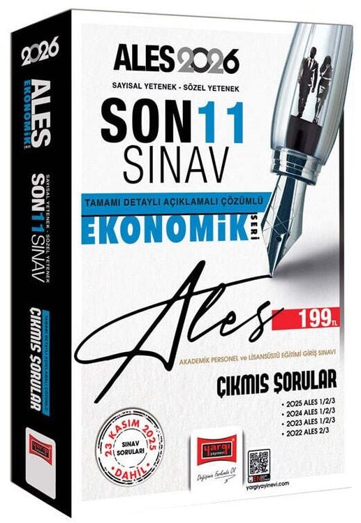 Yargı 2026 ALES Çıkmış Sorular Son 11 Sınav Çözümlü Ekonomik Seri Yargı Yayınları