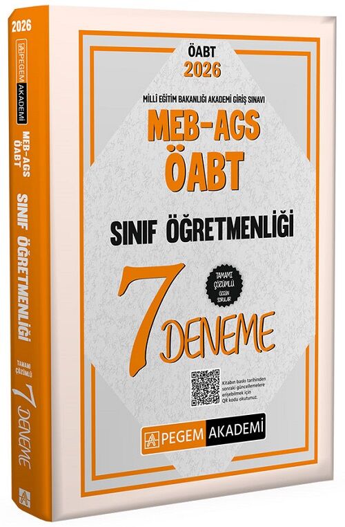 Pegem 2026 ÖABT MEB-AGS Sınıf Öğretmenliği 7 Deneme Çözümlü Pegem Akademi Yayınları