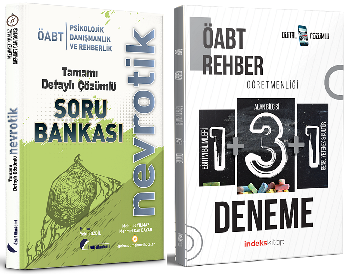 SÜPER FİYAT - Özdil Akademi ÖABT Nevrotik Rehberlik Soru + İndeks 5 Deneme 2 li Set Özdil + İndeks Akademi Yayınları