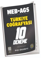 EVP Akademi 2025 MEB-AGS Türkiye Coğrafyası 10 Deneme Çözümlü EVP Akademi
