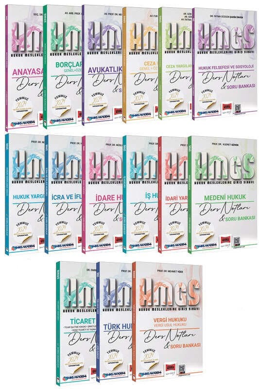 Yargı 2025 HMGS Hukuk Mesleklerine Giriş Sınavı Ders Notları ve Soru Bankası 15 li Set Yargı Yayınları