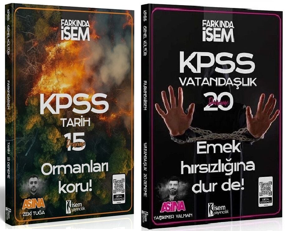 SÜPER FİYAT - İsem 2025 KPSS Tarih+Vatandaşlık Aşina 35 Deneme 2 li Set İsem Yayınları