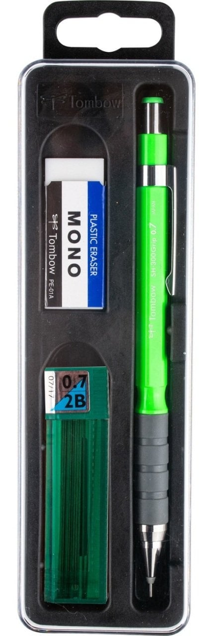 Tombow Grip 0.7 mm Neon Yeşili Versatil Uçlu Kalem Plastik Kutulu Set Sh-300