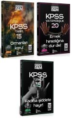 SÜPER FİYAT - İsem 2025 KPSS Türkçe+Tarih+Vatandaşlık Aşina 50 Deneme 3 lü Set İsem Yayınları