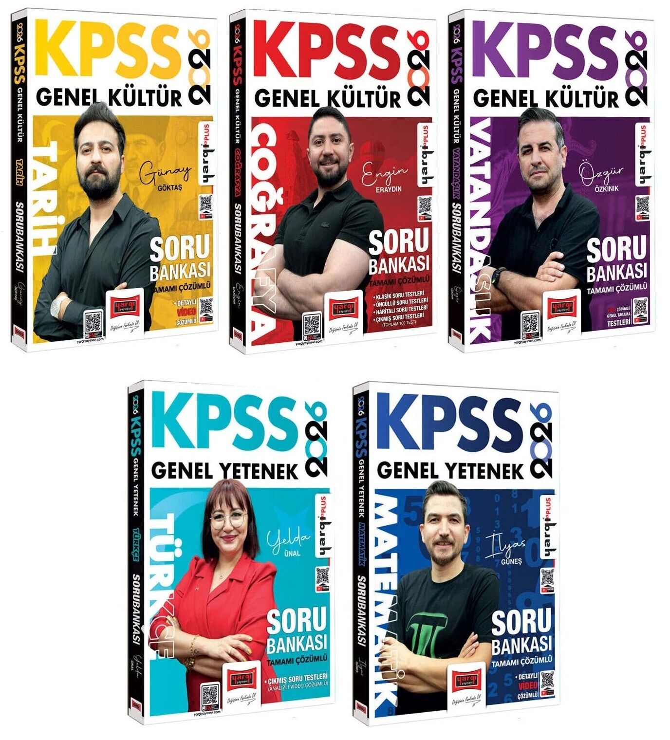 ÖN SİPARİŞ - Yargı 2026 KPSS Genel Yetenek Genel Kültür Soru Bankası 5 li Set Yargı Yayınları