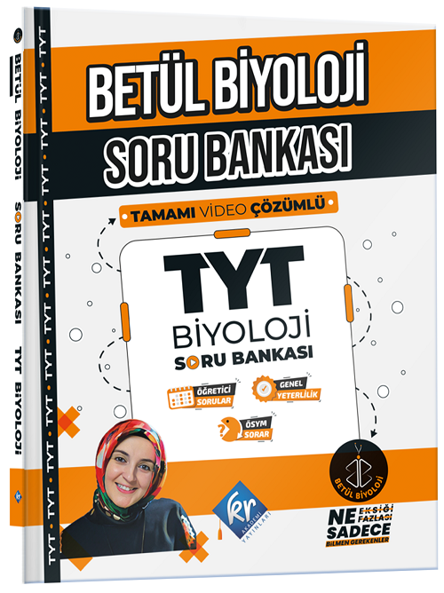 KR Akademi YKS TYT Betül Biyoloji Soru Bankası Çözümlü - Betül Büyükkalaycı KR Akademi Yayınları