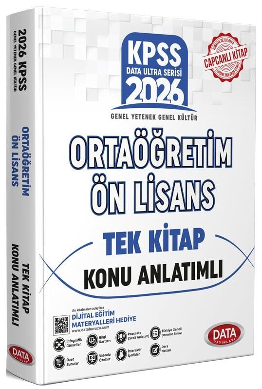 Data 2026 KPSS Lise Ortaöğretim Ön Lisans Konu Anlatımlı Tek Kitap Data Yayınları