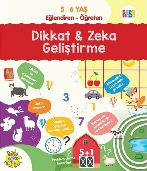 Eğlendiren - Öğreten 5-6 Yaş Dikkat ve Zeka Geliştirme Dahi Olacak Çocuk