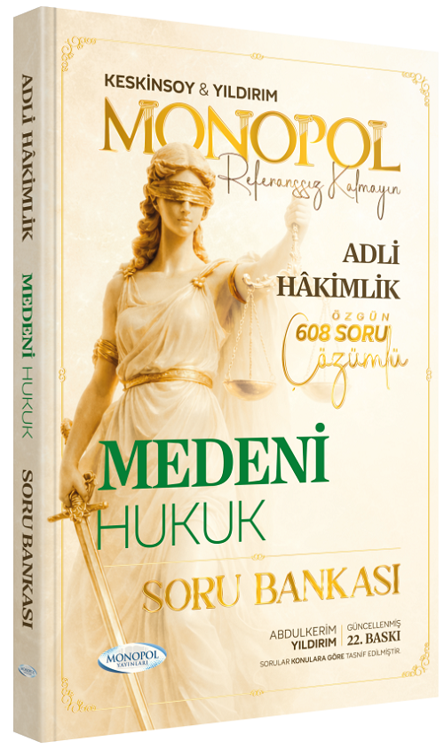 Monopol Adli Hakimlik Medeni Hukuk Soru Bankası Çözümlü 22. Baskı - Ömer Keskinsoy Monopol Yayınları
