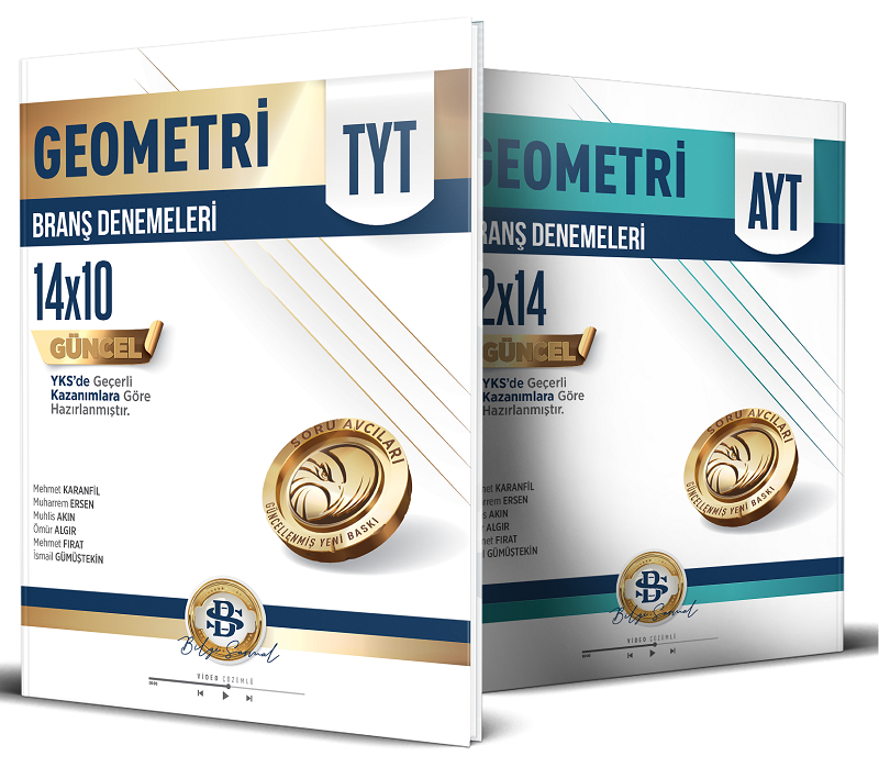 Bilgi Sarmal YKS TYT AYT Geometri 14x10 Branş Denemeleri Video Çözümlü Bilgi Sarmal Yayınları