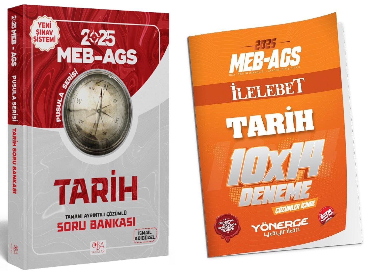 CBA + Yönerge 2025 MEB-AGS Tarihin Pusulası Soru Bankası + 14 Deneme 2 li Set - İsmail Adıgüzel CBA + Yönerge Yayınları