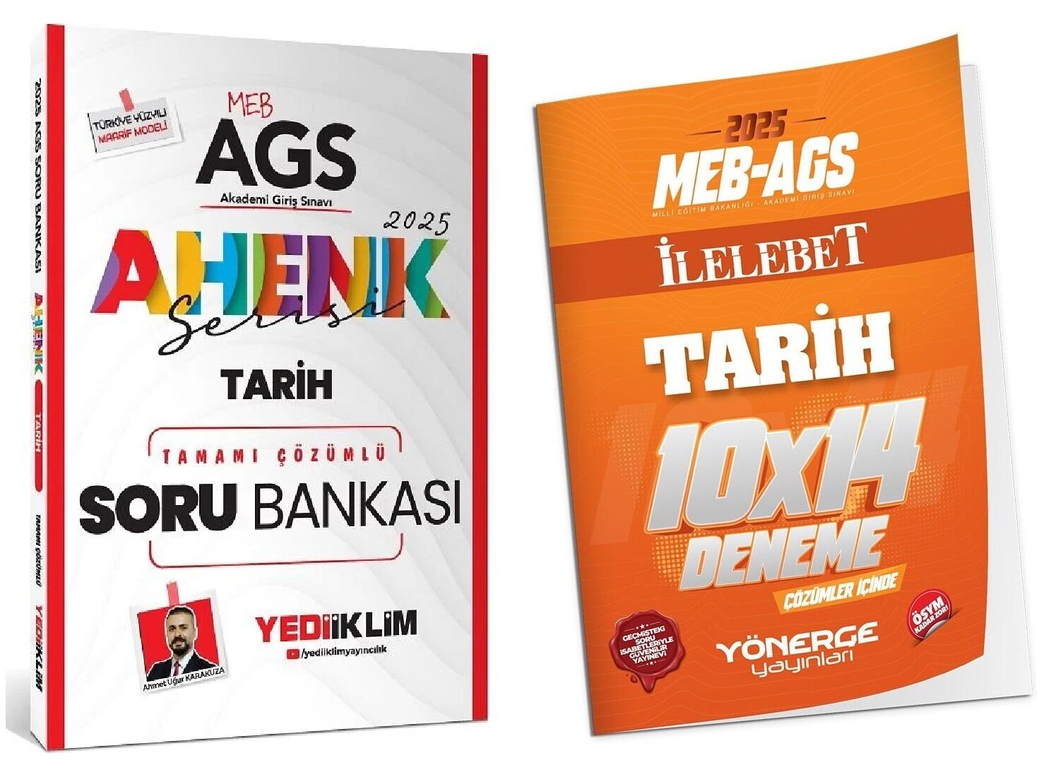 Yediiklim + Yönerge 2025 MEB-AGS Tarih Soru Bankası + 14 Deneme 2 li Set Ahenk Serisi - Ahmet Uğur Karakuza Yediiklim + Yönerge Yayınları