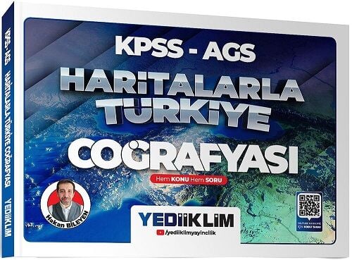 Yediiklim KPSS MEB-AGS Haritalarla Türkiye Coğrafyası Hem Konu Hem Soru - Hakan Bileyen Yediiklim Yayınları