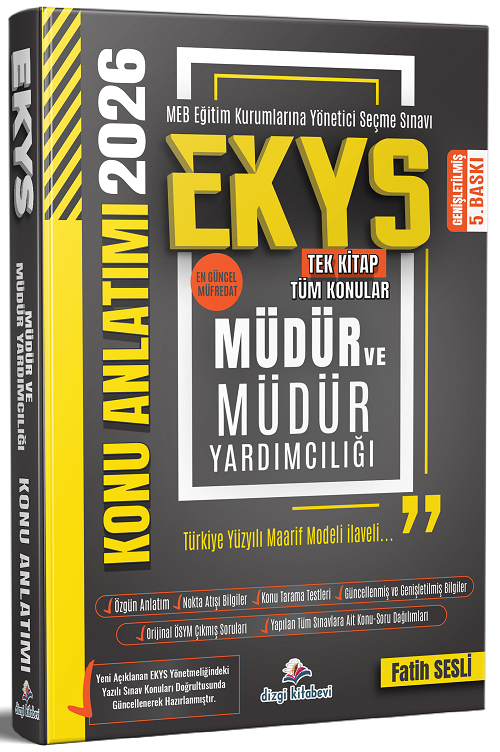 Dizgi Kitap 2026 MEB EKYS Müdür ve Yardımcılığı Konu Anlatımı 5. Baskı - Fatih Sesli Dizgi Kitap