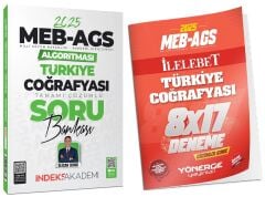 İndeks + Yönerge 2025 MEB-AGS Algoritması Türkiye Coğrafyası Soru Bankası + 17 Deneme 2 li Set - Alican Demir İndeks Akademi + Yönerge Yayıncılık