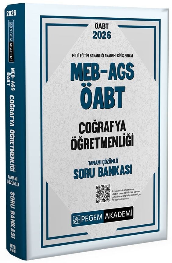 Pegem 2026 ÖABT MEB-AGS Coğrafya Öğretmenliği Soru Bankası Çözümlü Pegem Akademi Yayınları
