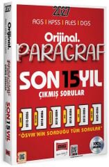 Yargı 2027 KPSS MEB-AGS ALES DGS Paragraf Orijinal Çıkmış Sorular Son 15 Yıl Çözümlü Yargı Yayınları