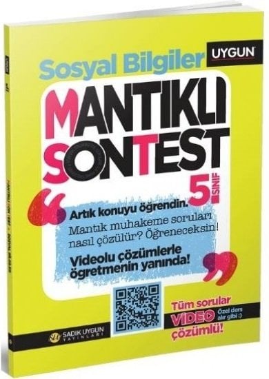 Sadık Uygun 5. Sınıf Sosyal Bilgiler Mantıklı Son Test Sadık Uygun Yayınları