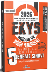 Dizgi Kitap 2026 MEB EKYS Müdür ve Müdür Yardımcılığı 5 Deneme Çözümlü 5. Baskı - Fatih Sesli Dizgi Kitap