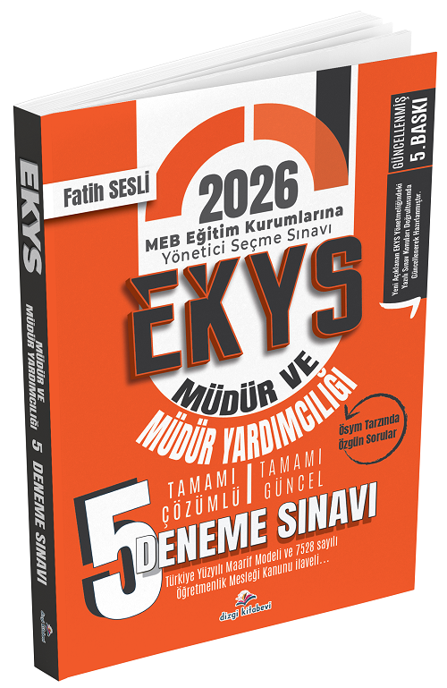 Dizgi Kitap 2026 MEB EKYS Müdür ve Müdür Yardımcılığı 5 Deneme Çözümlü 5. Baskı - Fatih Sesli Dizgi Kitap