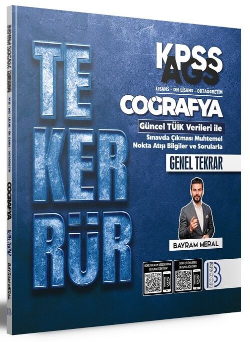 Benim Hocam KPSS MEB-AGS Coğrafya TEKERRÜR Genel Tekrar - Bayram Meral Benim Hocam Yayınları