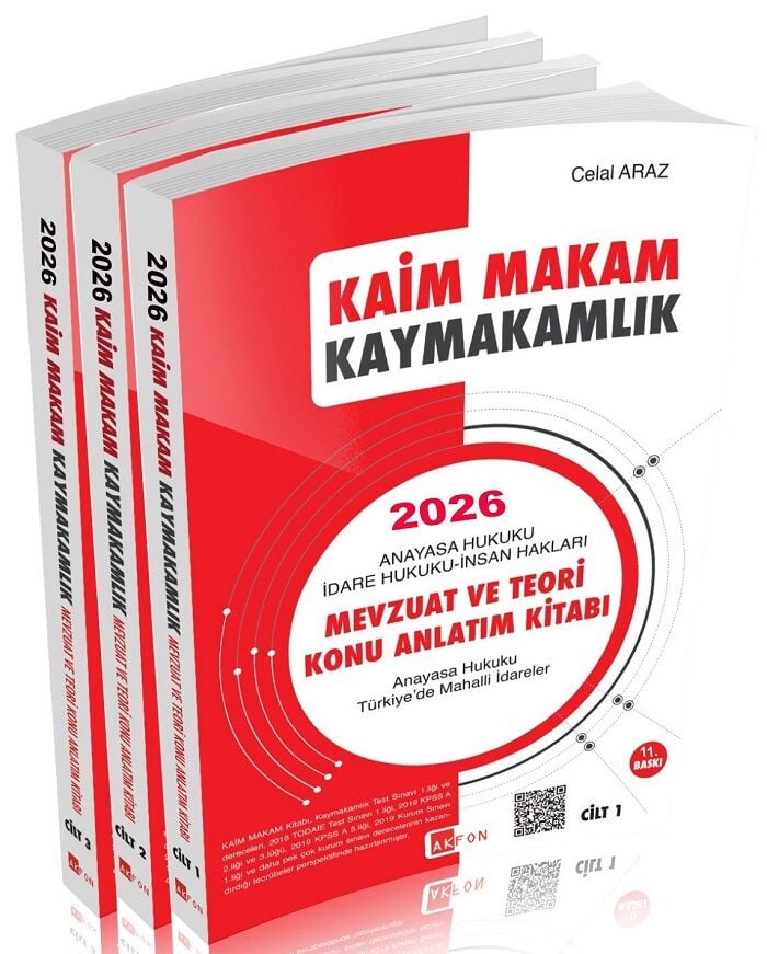 Akfon 2026 KAİM MAKAM Kaymakamlık Mevzuat ve Teori Konu Anlatımlı Set 11. Baskı - Celal Araz Akfon Yayınları