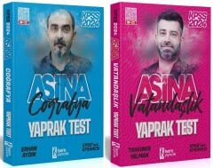 SÜPER FİYAT - İsem 2024 KPSS Coğrafya+Vatandaşlık AŞİNA Yaprak Test 2 li Set İsem Yayınları