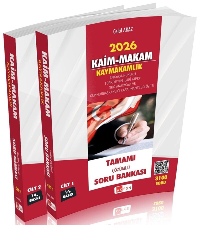 Akfon 2026 KAİM MAKAM Kaymakamlık Soru Bankası Çözümlü 14. Baskı - Celal Araz Akfon Yayınları