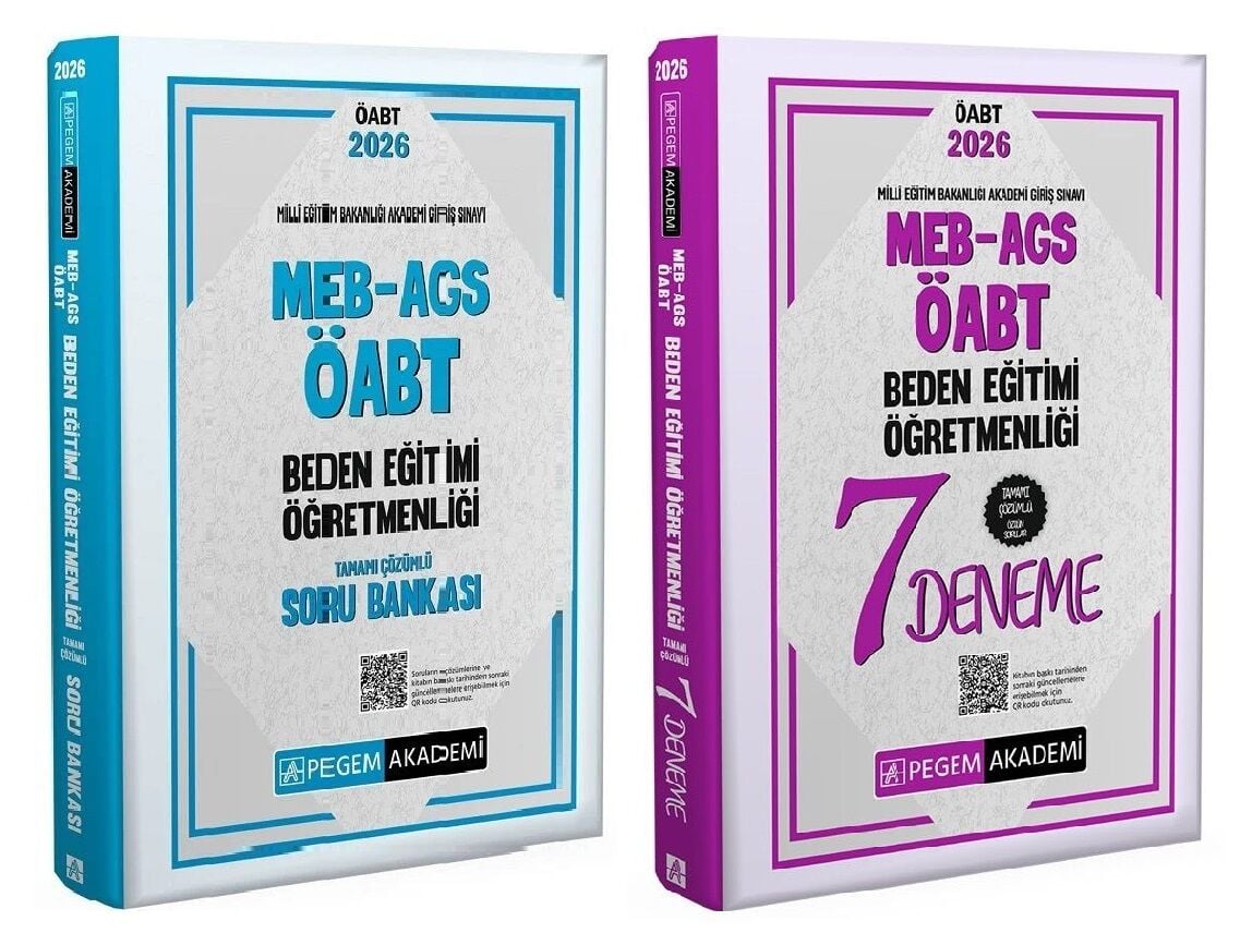 Pegem 2026 ÖABT MEB-AGS Beden Eğitimi Öğretmenliği Soru Bankası + 7 Deneme 2 li Set Pegem Akademi Yayınları
